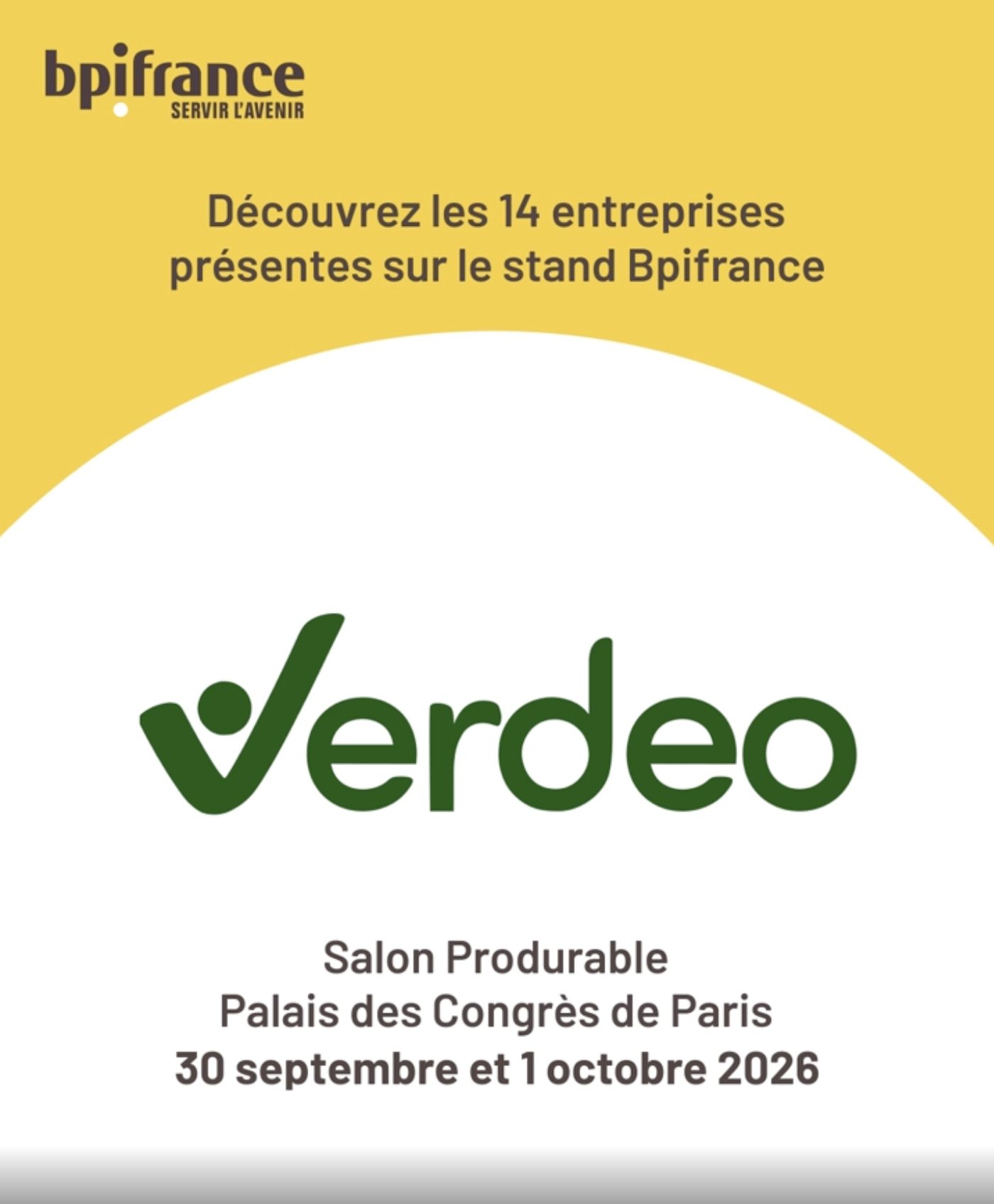 Verdeo sur le stand Bpifrance à Produrable